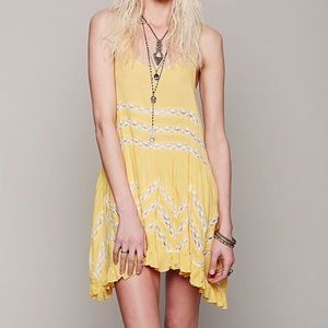 Intimately Free People Yellow Lace Tunic sz. S
